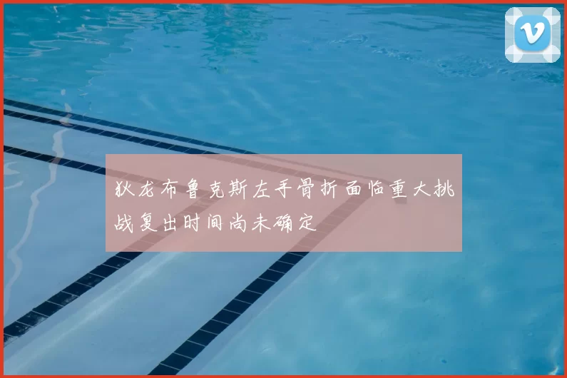 狄龙布鲁克斯左手骨折面临重大挑战复出时间尚未确定